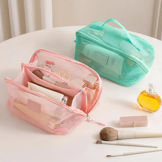 Makeup Organizer Female Toiletry Kit Bag Make Up Case Storage Pouch Vanity Storage, Cosmetic Bag, Organizer Bag For Travel Zip - Lumiere