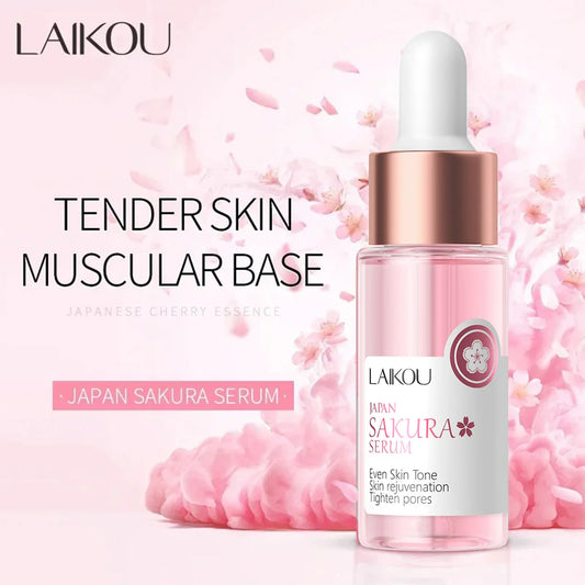 Laikou Sakura Brighting Skin Face Essence Remove Wrinkles Spots Moisturizing Lift Firm Smooth Bright Whitening Skin Care 17ml - Lumiere