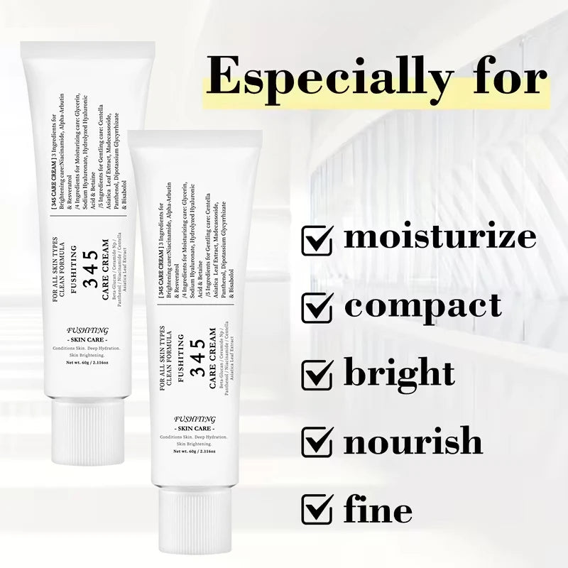 Brand 345 Face Cream Korean Skincare Skin-softening Moisturize FaceCream Gentle Repairing Suitable For Sensitive Skin Face Cream - Lumiere