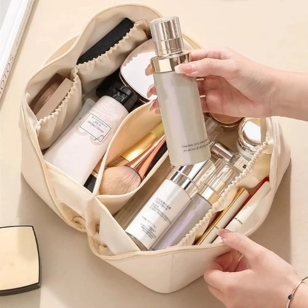 Makeup Organizer Large Capacity Cosmetic Bag Female Toiletry Kit Bag Zip Storage Bag Portable Make Up Case For Travel Daily Life - Lumiere