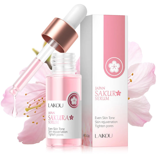 Laikou Sakura Brighting Skin Face Essence Remove Wrinkles Spots Moisturizing Lift Firm Smooth Bright Whitening Skin Care 17ml - Lumiere