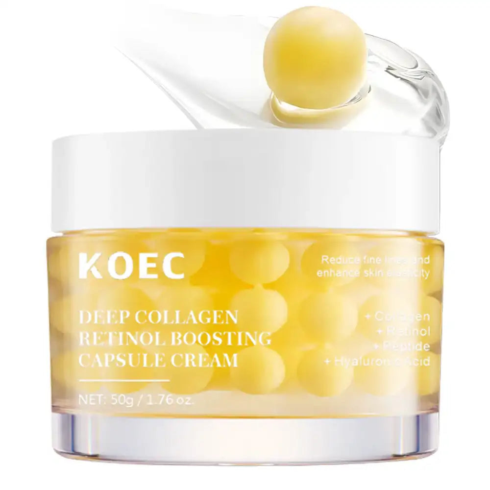 50g KOEC Deep Collagen Retinol Boosting Capsule Cream Moisturizing Firming Soothing Reduce Fine Lines Enhance Elasticity Peptide - Lumiere