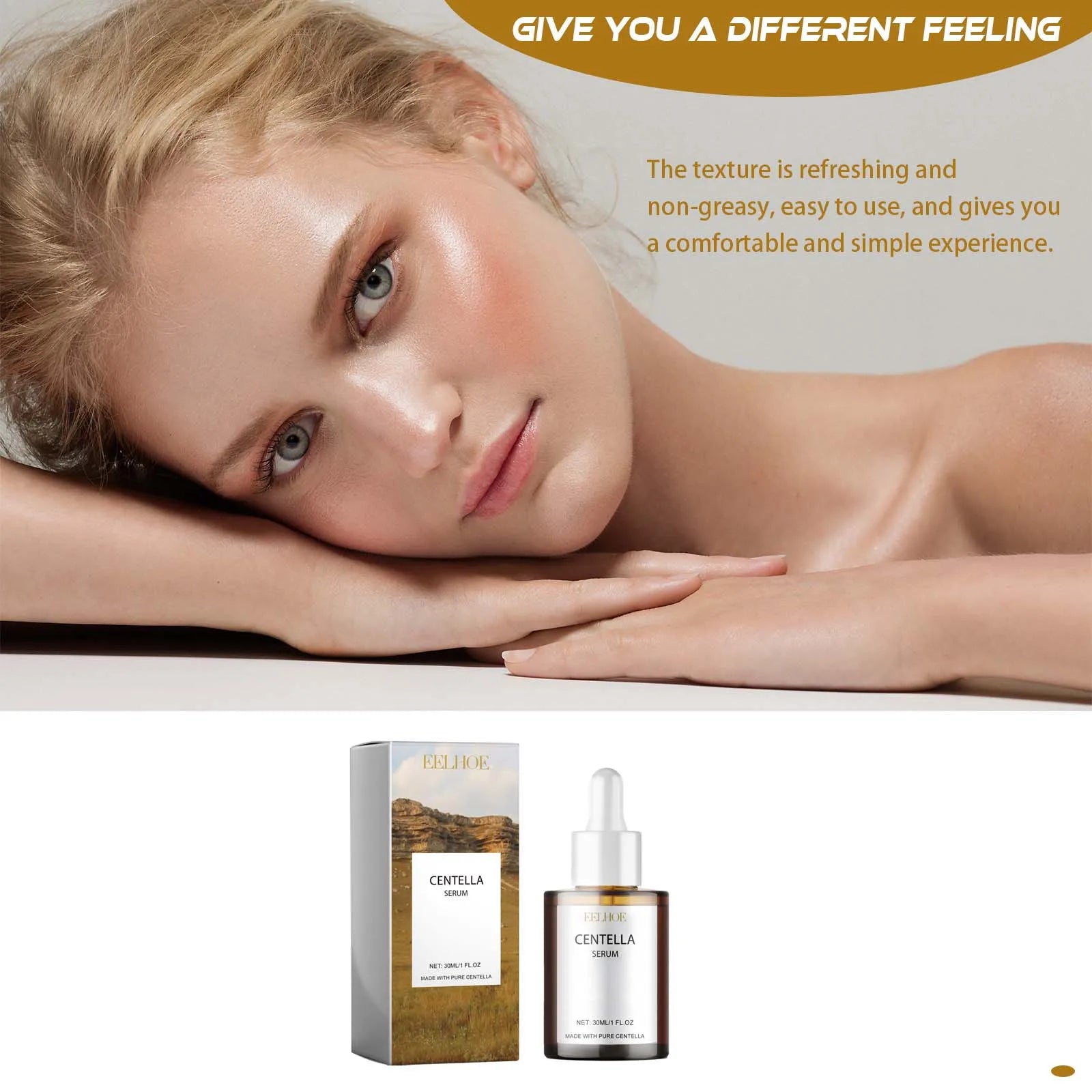 Centella Serum Nourish Improvement Dry Skin Smoothing Tightening Brightening Moisturizing Hyaluronic Acid Face Essence Skin Care - Lumiere