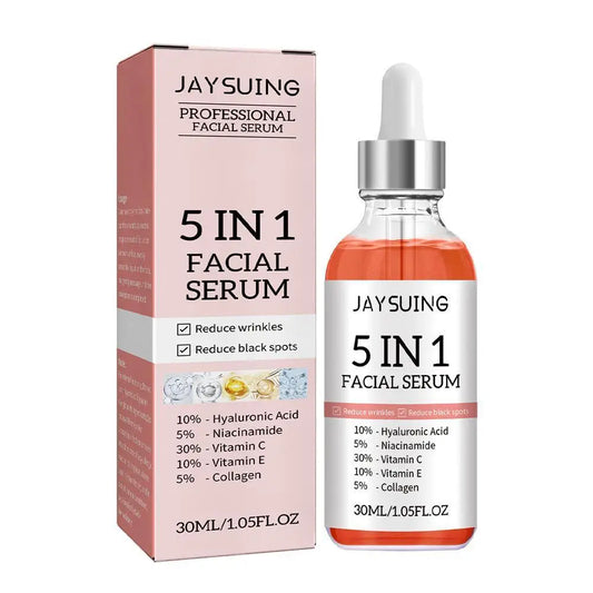 Sérum visage 5 en 1 – Vitamine C et acide hyaluronique hydratant anti-âge - Lumiere
