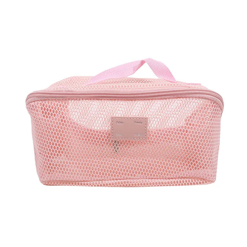 Makeup Organizer Female Toiletry Kit Bag Make Up Case Storage Pouch Vanity Storage, Cosmetic Bag, Organizer Bag For Travel Zip - Lumiere