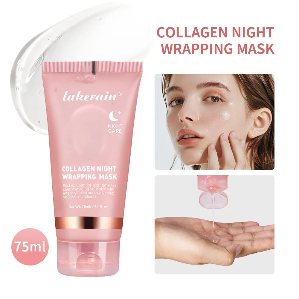Kit masque facial au collagène avec pinceau – Soin hydratant et illuminateur - Lumiere
