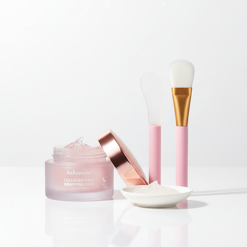 Kit masque facial au collagène avec pinceau